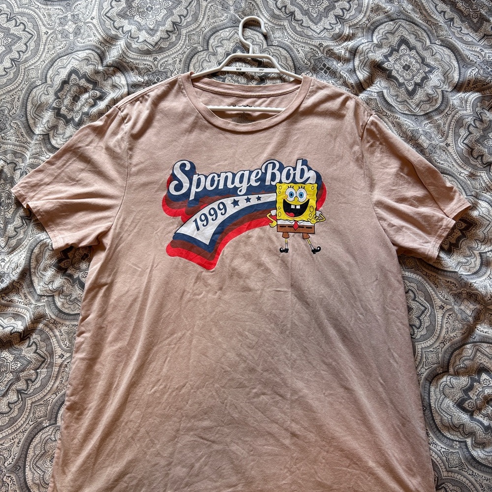 SpongeBob Squarepants Tan Short Sleeve Tee